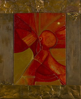 Relazione Primaria - Opera 93 - Misto su Tela cm 30x40